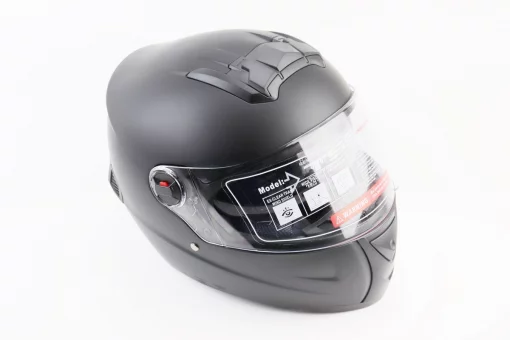 Шлем интеграл, закрытый+очки BLD-М61 М (57-58см), ЧЕРНЫЙ матовый, FIX-360119
