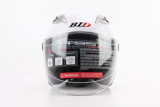 Шлем открытый+откидные очки BLD-708 М (57-58см), БЕЛЫЙ глянец, FIX-360199