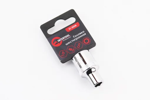 Головка торцевая 6-гранная 1/2" 8х38мм CrV ET-0008, FIX-702124
