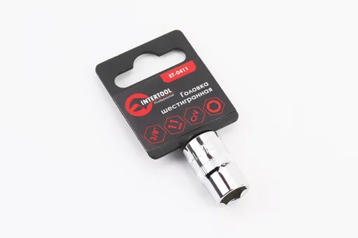 Головка торцева 6-гранна 3/8" 11мм CrV ET-0411, FIX-702130
