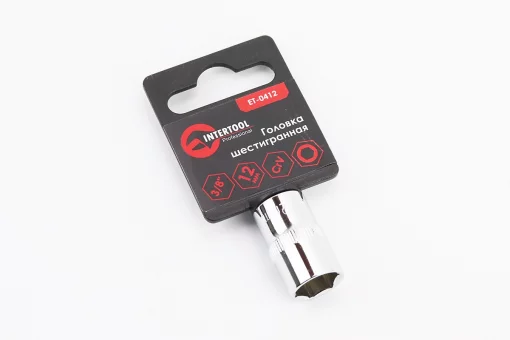 Головка торцевая 6-гранная 3/8" 12мм CrV ET-0412, FIX-702131