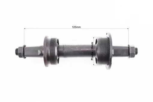 Каретка "квадрат" MTB 125мм, підшипник &Oslash;6,35х9 кульок, під гайку, чорна, FIX-406160