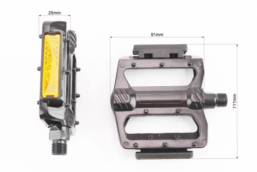 Педалі MTB широкі 9/16" (97x95x24mm) алюмінієві, чорні NWL-468, FIX-411994