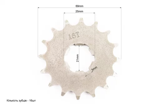 Зірка передня 428-16T, FIX-343125
