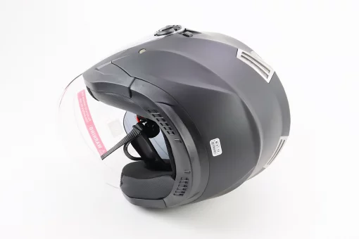 Шлем открытый+откидные очки BLD-708 М (57-58см), ЧЕРНЫЙ матовый, FIX-360202