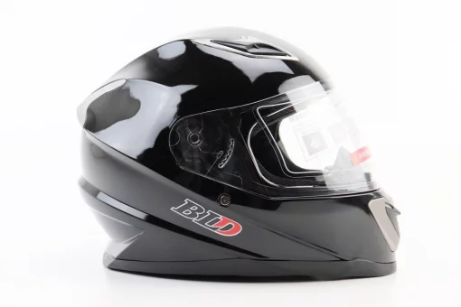 Шолом інтеграл, закритий BLD-M62 М (57-58см), ЧОРНИЙ глянець, FIX-360234