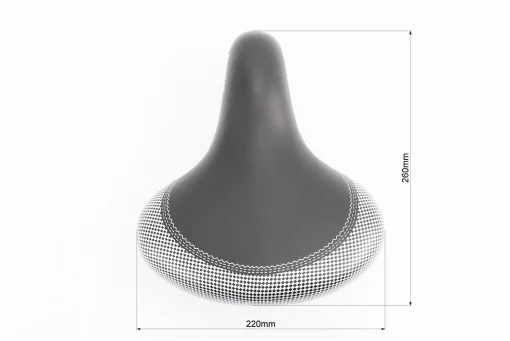 Сидіння ХВЗ 260x230мм, чорно-сіре CROSSRIDE N662-А, FIX-412032