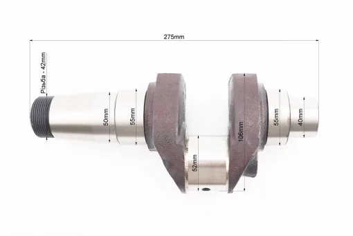 Коленвал R185N/R190N (Dболта-М12x1,5, Dшейки-52mm, H-106mm), FIX-999550