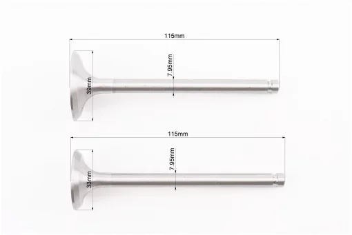 Клапан впускний (h-115; D-39; d-7,95), випускний (h-115; D-33; d-7,95) + клапанний механізм к-кт R185N/R190N/R192N, FIX-999555