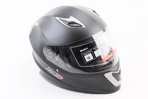 Шолом інтеграл, закритий BLD-M62 М (57-58см), ЧОРНИЙ матовий, FIX-360236