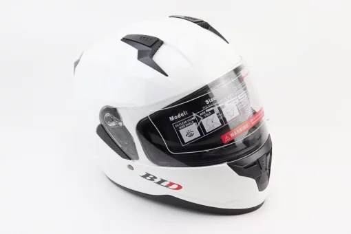 Шлем интеграл, закрытый (сертификация DOT)+откидные очки BLD-M67 М (57-58см), БЕЛЫЙ глянец, FIX-360280