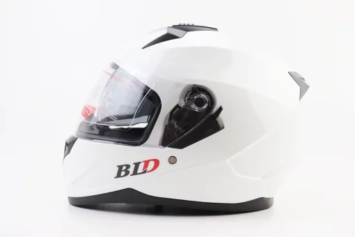 Шлем интеграл, закрытый (сертификация DOT)+откидные очки BLD-M67 М (57-58см), БЕЛЫЙ глянец, FIX-360280