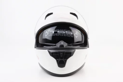 Шлем интеграл, закрытый (сертификация DOT)+откидные очки BLD-M67 М (57-58см), БЕЛЫЙ глянец, FIX-360280