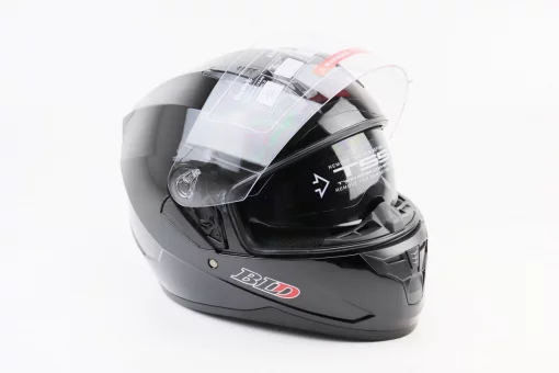 Шлем интеграл, закрытый (сертификация DOT)+откидные очки BLD-M67 М (57-58см), ЧЕРНЫЙ глянец, FIX-360282