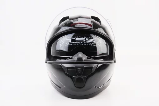 Шлем интеграл, закрытый (сертификация DOT)+откидные очки BLD-M67 М (57-58см), ЧЕРНЫЙ глянец, FIX-360282