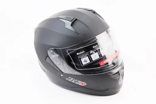 Шолом інтеграл, закритий (сертифікація DOT)+відкидні окуляри BLD-M67 М (57-58см), ЧОРНИЙ матовий, FIX-360283