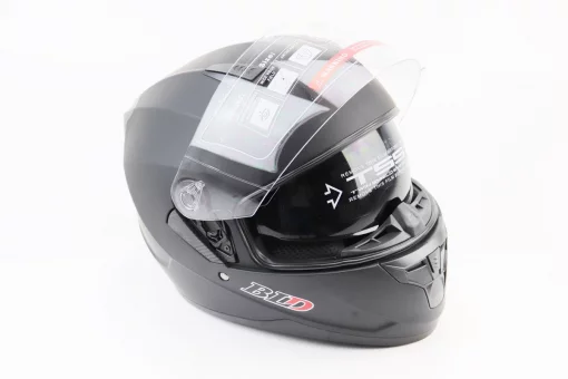 Шолом інтеграл, закритий (сертифікація DOT)+відкидні окуляри BLD-M67 М (57-58см), ЧОРНИЙ матовий, FIX-360283