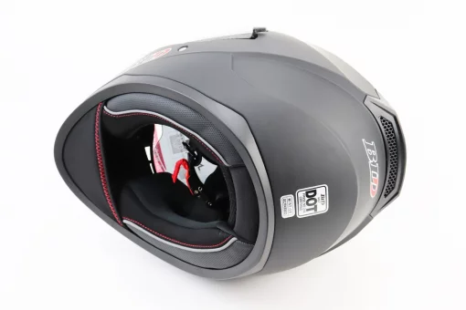 Шолом інтеграл, закритий (сертифікація DOT)+відкидні окуляри BLD-M67 М (57-58см), ЧОРНИЙ матовий, FIX-360283