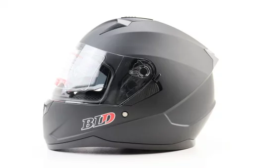 Шолом інтеграл, закритий (сертифікація DOT)+відкидні окуляри BLD-M67 М (57-58см), ЧОРНИЙ матовий, FIX-360283