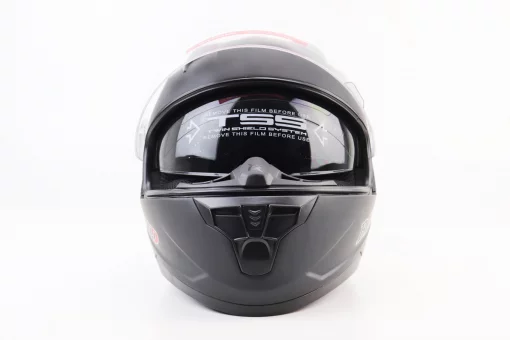 Шолом інтеграл, закритий (сертифікація DOT)+відкидні окуляри BLD-M67 М (57-58см), ЧОРНИЙ матовий, FIX-360283