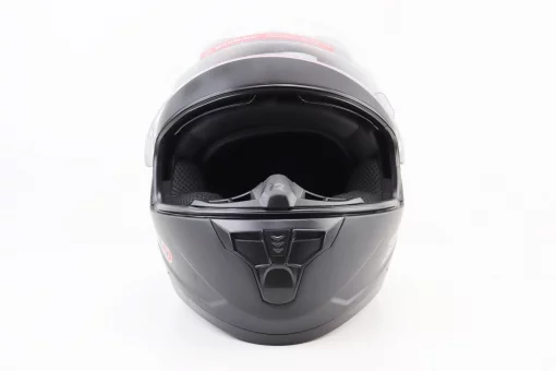 Шолом інтеграл, закритий (сертифікація DOT)+відкидні окуляри BLD-M67 М (57-58см), ЧОРНИЙ матовий, FIX-360283