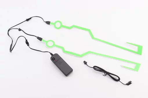 Підсвічування LED на мото шолом, 3 режими, зелене (без батарейок), FIX-360330