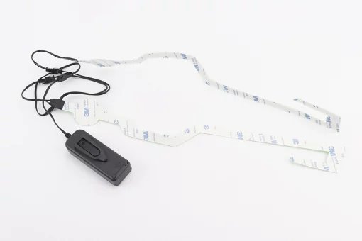 Підсвічування LED на мото шолом, 3 режими, зелене (без батарейок), FIX-360330