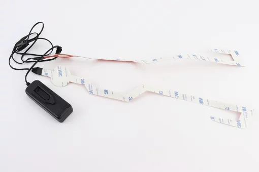 Подсветка LED на мото шлем, 3 режима, красная (без батареек), FIX-360331