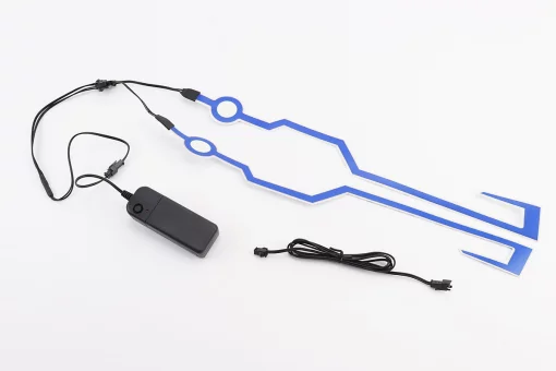 Підсвічування LED на мото шолом, 3 режими, синє (без батарейок), FIX-360332