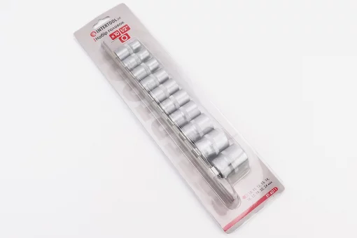 Набор головок торцевых на планке 1/2" 10шт (10/11/12/13/14/15/17/19/22/24мм) ET-6011, FIX-702180