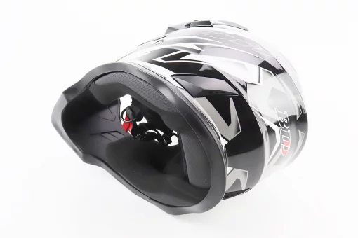 Шлем кроссовый/эндуро/АТV BLD-819-7 L (59-60см), ЧЕРНО-БЕЛЫЙ, FIX-360415