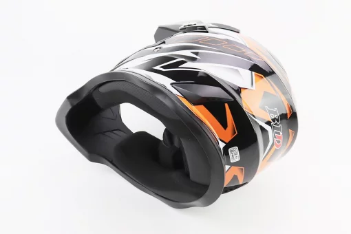 Шолом кросовий/ендуро/АТV BLD-819-7 L (59-60см), ЧОРНО-ПОМАРАНЧЕВИЙ, FIX-360417