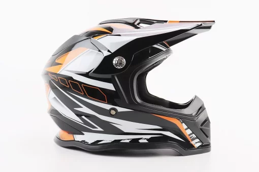 Шолом кросовий/ендуро/АТV BLD-819-7 L (59-60см), ЧОРНО-ПОМАРАНЧЕВИЙ, FIX-360417