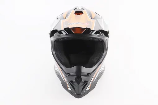 Шолом кросовий/ендуро/АТV BLD-819-7 L (59-60см), ЧОРНО-ПОМАРАНЧЕВИЙ, FIX-360417