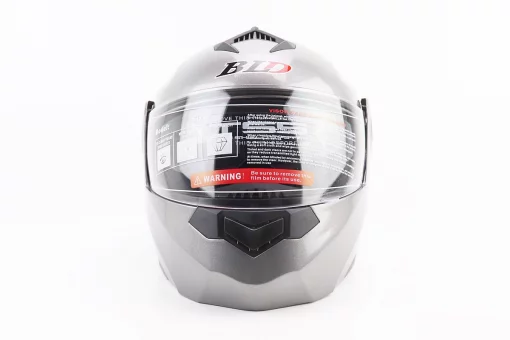 Шлем модуляр, закрытый с откидным подбородком+откидные очки BLD-159 М (57-58см), СЕРЫЙ глянец, FIX-360423