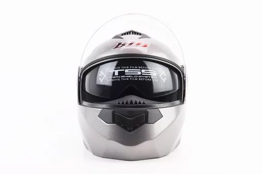 Шлем модуляр, закрытый с откидным подбородком+откидные очки BLD-159 L (59-60см), СЕРЫЙ глянец, FIX-360424