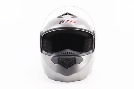 Шлем модуляр, закрытый с откидным подбородком+откидные очки BLD-159 L (59-60см), СЕРЫЙ глянец, FIX-360424