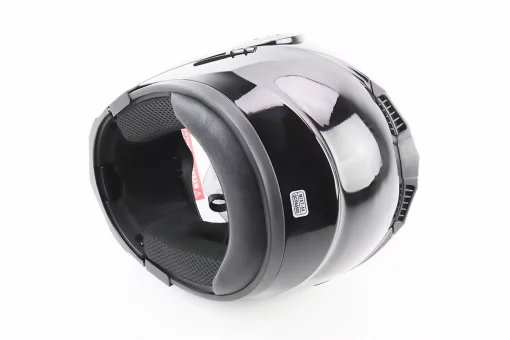 Шлем модуляр, закрытый с откидным подбородком+откидные очки BLD-159 М (57-58см), ЧЕРНЫЙ глянец, FIX-360425