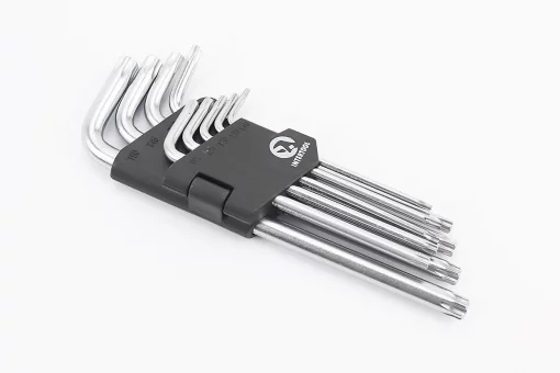 Набір Г-подібних ключів подовжених TORX (T10/T15/T20/T25/T27/T30/T40/T45/T50) CrV HT-0608, FIX-702187
