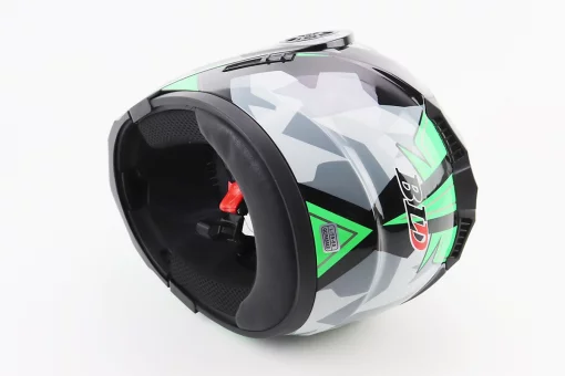 Шлем модуляр, закрытый с откидным подбородком+откидные очки BLD-159 L (59-60см), ЧЕРНО-ЗЕЛЕНЫЙ, FIX-360428