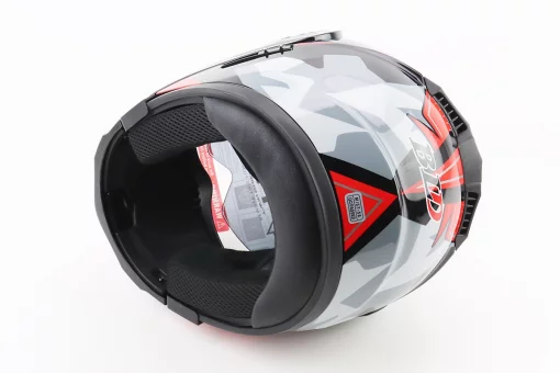 Шлем модуляр, закрытый с откидным подбородком+откидные очки BLD-159 М (57-58см), ЧЕРНО-КРАСНЫЙ, FIX-360429