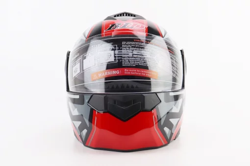 Шлем модуляр, закрытый с откидным подбородком+откидные очки BLD-159 М (57-58см), ЧЕРНО-КРАСНЫЙ, FIX-360429