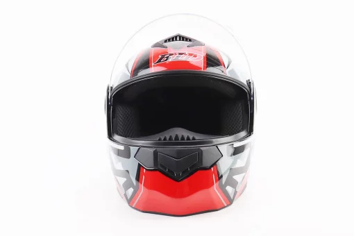 Шолом модуляр, закритий з відкидним підборіддям+відкидні окуляри BLD-159 L (59-60см), ЧОРНО-ЧЕРВОНИЙ, FIX-360430