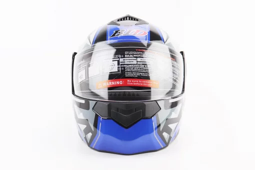 Шлем модуляр, закрытый с откидным подбородком+откидные очки BLD-159 М (57-58см), ЧЕРНО-СИНИЙ, FIX-360431