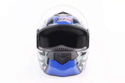 Шлем модуляр, закрытый с откидным подбородком+откидные очки BLD-159 М (57-58см), ЧЕРНО-СИНИЙ, FIX-360431