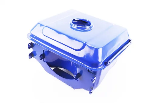 Бак паливний R190N, 270x210x165mm, потайна горловина, отвір під кран паливний, СИНІЙ, FIX-999588