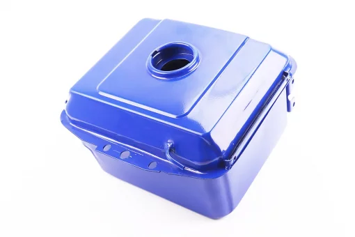 Бак паливний R190N, 270x210x165mm, потайна горловина, отвір під кран паливний, СИНІЙ, FIX-999588