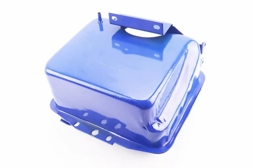 Бак паливний R190N, 270x210x165mm, потайна горловина, отвір під кран паливний, СИНІЙ, FIX-999588