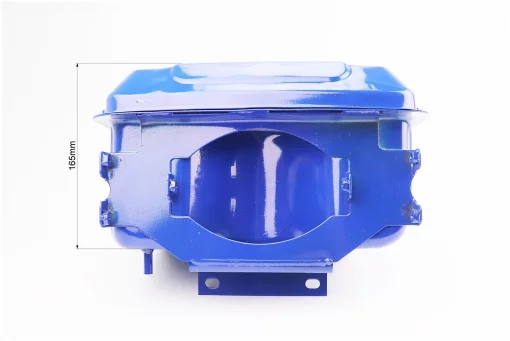 Бак паливний R190N, 270x210x165mm, потайна горловина, отвір під кран паливний, СИНІЙ, FIX-999588