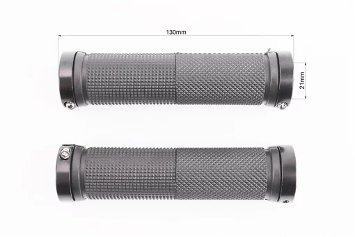 Ручки керма 130мм з затискачем Lock-On з двох сторін, чорні FL-426, FIX-406356